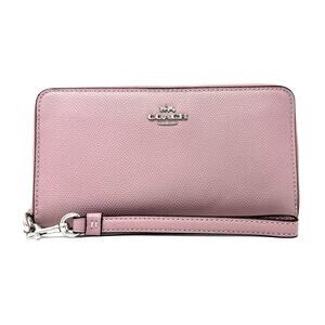 Coach Long Zip Around Wallet in Ice Purple Leather C3441